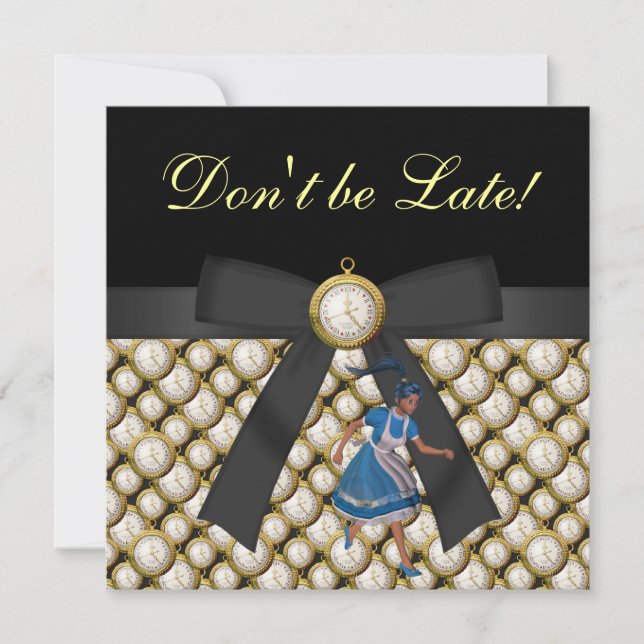 Alice i för HatterTea för underland tokiga Inbjudningar (Framsida)