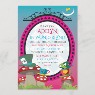 Alice i inbjudan för party för