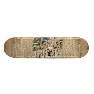 Alice i konst för ordbok för old school skateboard bräda 21,6 cm