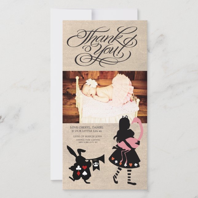 Alice i kort för foto för underlandtackbaby (Framsida)