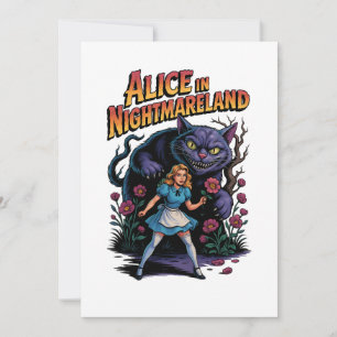 Alice i Mardrömmenland – Mörk Tecknad Film Inbjudningar