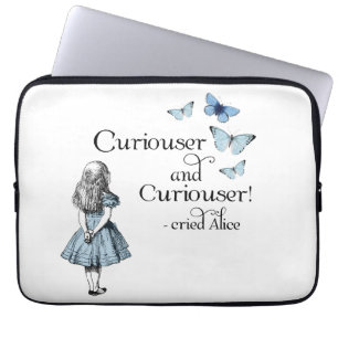 Alice i mer curiouser fjärilar för underland laptop sleeve