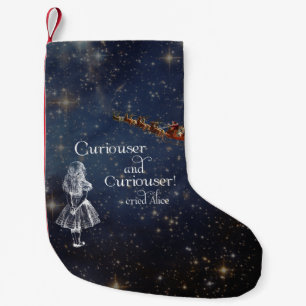 Alice i mer curiouser julstrumpa för underland