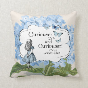 Alice i mer curiouser vanlig hortensia för kudde