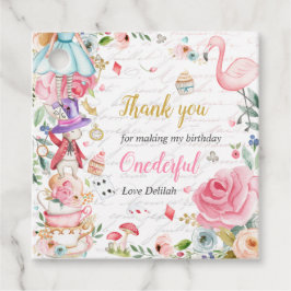 Alice i Onederland 1:a födelsedagen Mad Tea Party  Gåvor Etiketter