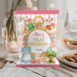 Alice i Onederland Birthday Chip Bag Wrapper Reklamblad