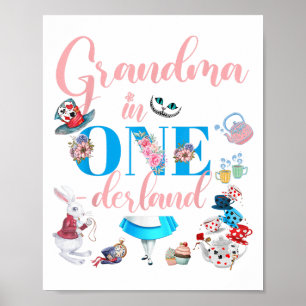 Alice i Onederland-familjefarman på födelsedagen Poster
