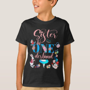 Alice I Onederland Familjesyster Till Födelsedagen T Shirt