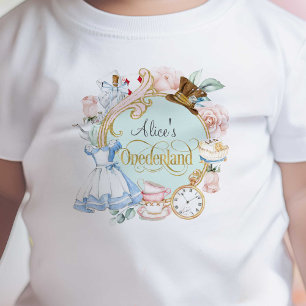 Alice i Onederland, flicka 1:a födelsedag Baby T-S T Shirt