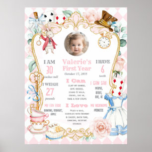 Alice i ONEderland-Rosa 1-årsjubileum Poster