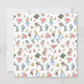 Alice i Onederland Thated Födelsedagsfest Napkins Inbjudningar