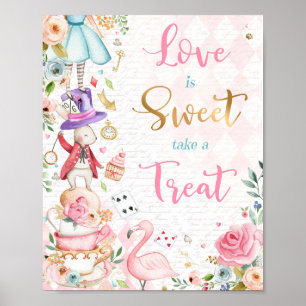 Alice i Onederland Wonderland Beat favor Sign Poster