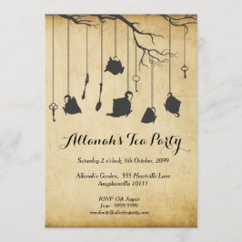Alice i party för Tea för underlandUnbirthday Inbjudningar