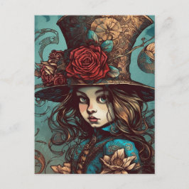 Alice i Top hat Vykort