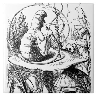 Alice i underland - Alice möter Caterpillar Kakelplatta