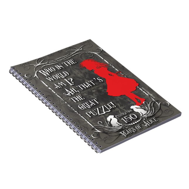 Alice-I-Underland anteckningsbok "vem förmiddag (Högra Sidan)