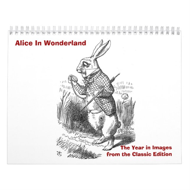 Alice i underland, året i bilder kalender (Omslag)