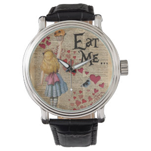 Alice i underland äter mig muffinen armbandsur