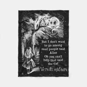 Alice i underland; Cheshire katt med Alice Fleecefilt