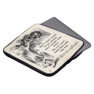 Alice i underland; Cheshire katt med Alice Laptop Sleeve