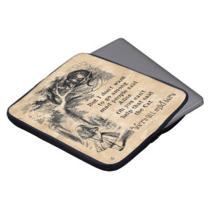Alice i underland; Cheshire katt med Alice Laptop Sleeve