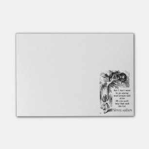 Alice i underland; Cheshire katt med Alice Post-it Block