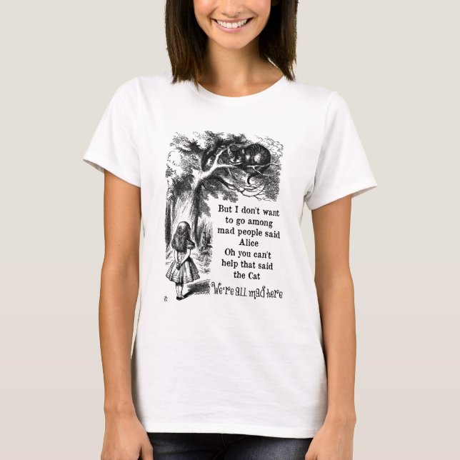 Alice i underland; Cheshire katt med Alice Tee Shirt (Framsida)