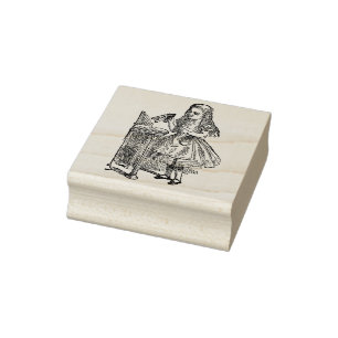 Alice i underland dricker mig vintageteckningen stämpel