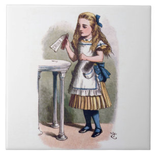 Alice i underland dricker som mig, belägger med kakelplatta