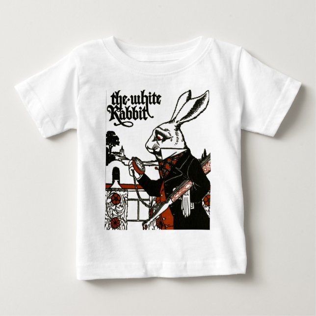 Alice i underland; En lek. Vitkaninen Tee Shirt (Framsida)