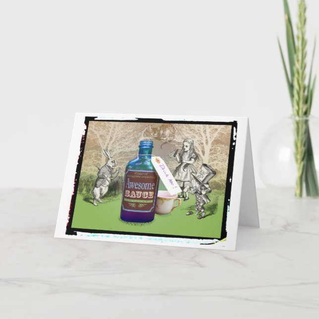 Alice i underland enorma sås för kreativitet kort (Framsida)