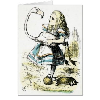 Alice i underland: Flamingo Hälsningskort