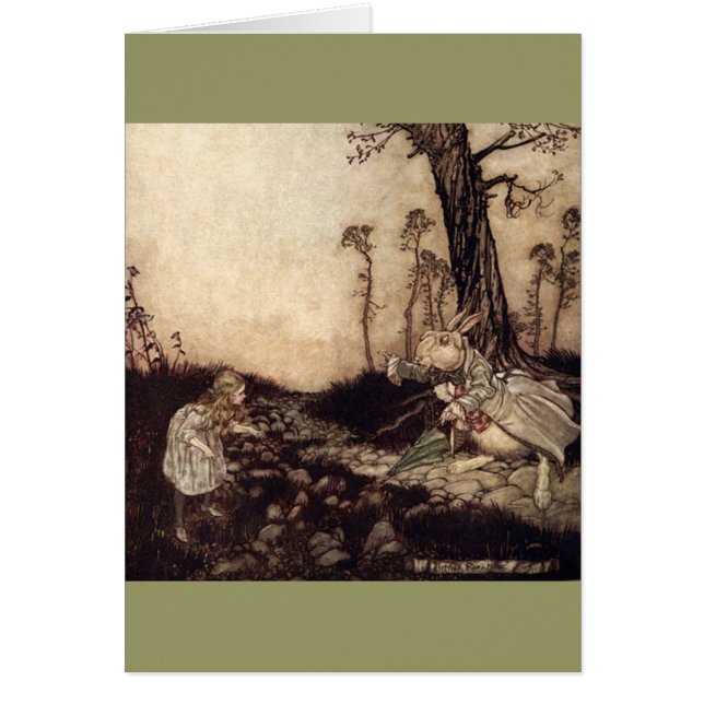 Alice i underland hälsningskort (Framsidan)