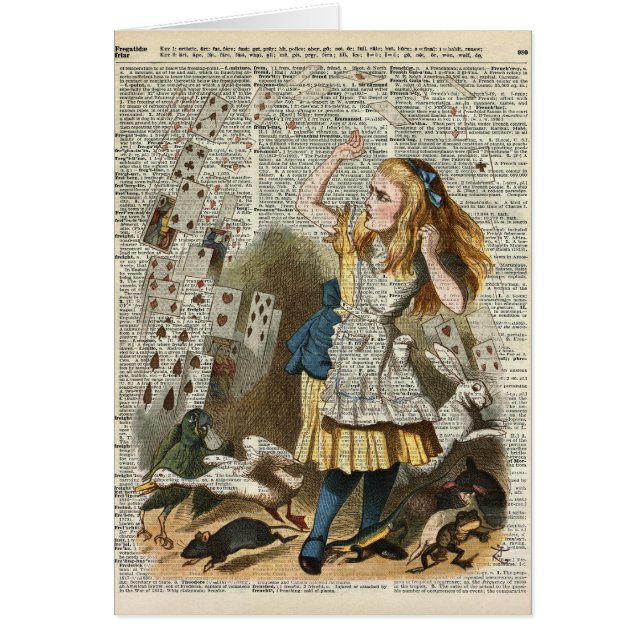Alice i underland hälsningskort (Framsidan)