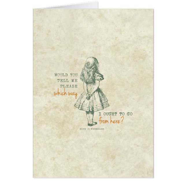 Alice i underland hälsningskort (Framsidan)