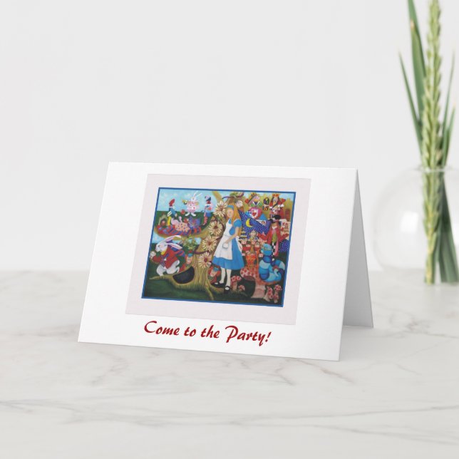 Alice i underland inbjudan (Framsida)