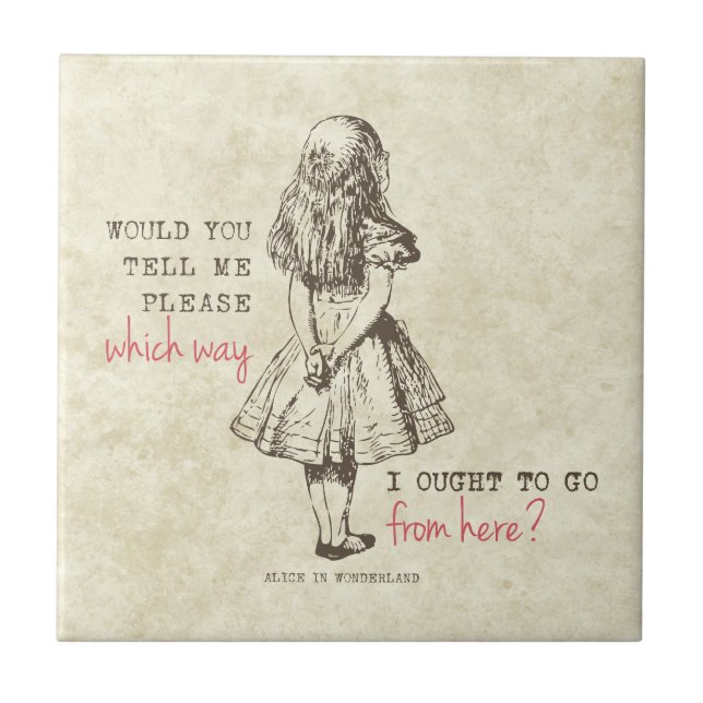 Alice i underland kakelplatta (Framsidan)