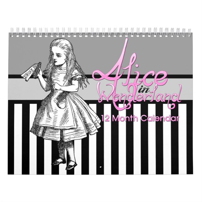 Alice i underland kalender för 12 månad (Omslag)