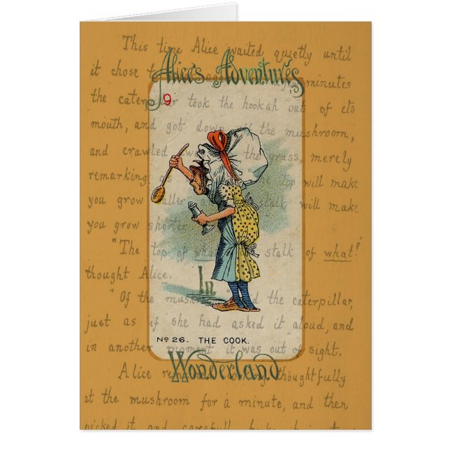 Alice i underland: Kocken Hälsningskort (Framsidan)