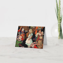 Alice i underland med vänillustrationen kort