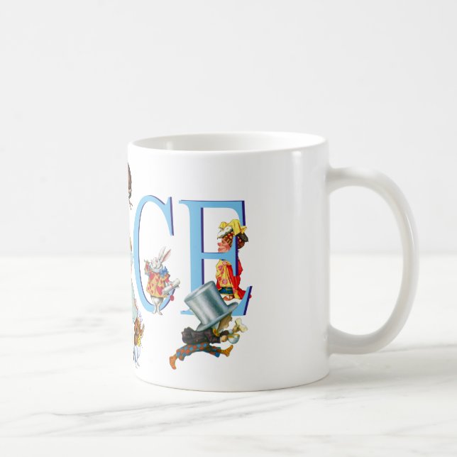 Alice i underland och vänner kaffemugg (Höger)