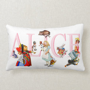 Alice i underland och vänner lumbarkudde