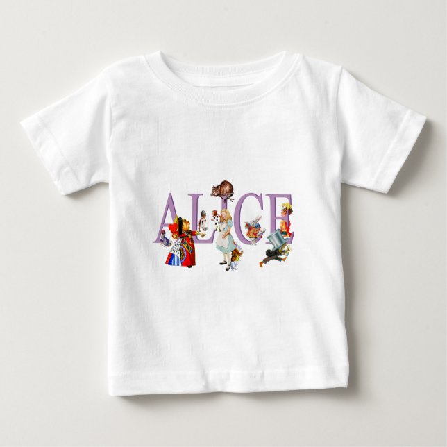 Alice i underland och vänner tee shirt (Framsida)