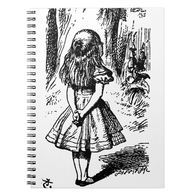 Alice i underland - original- illustration anteckningsbok (Framsidan)
