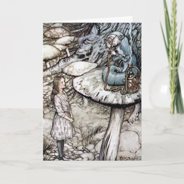 Alice i underland - rådgivning från en Caterpillar Helgkort (Framsida)