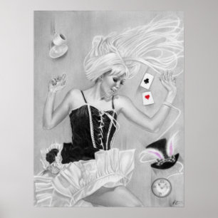 Alice i underland som faller Poster
