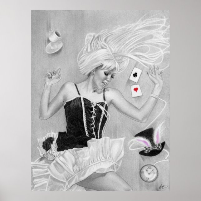 Alice i underland som faller Poster (Framsidan)