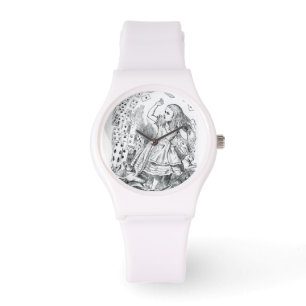 Alice i underland som leker kortklockan armbandsur