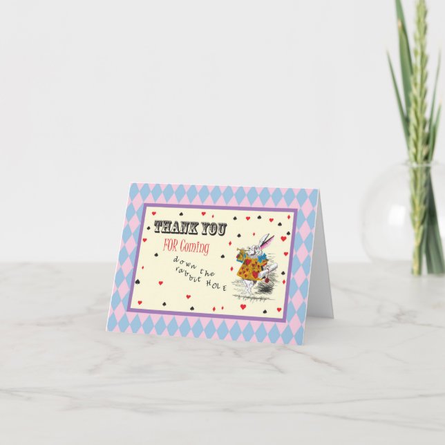 Alice i underland - tackkort (Framsida)