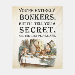 Alice i underland - Teaparty - Bonkers Fleecefilt